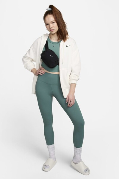 Nike One High Rise Leggings Full Length 2 Pockets High Waisted Shaping / Sculpting Leggings Green