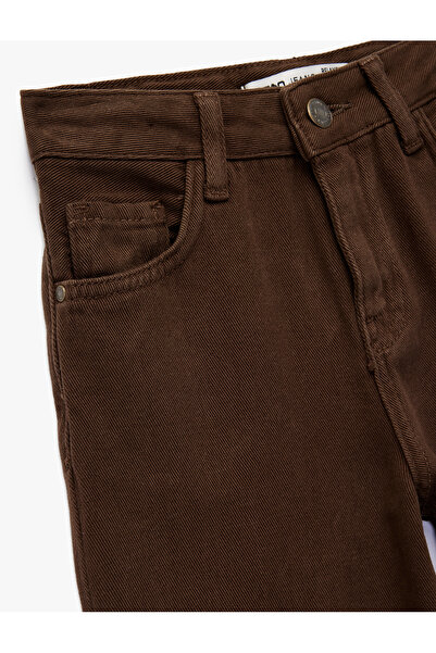 Koton Βαμβακερό τζιν παντελόνι με κανονικό κούρεμα με τσέπες