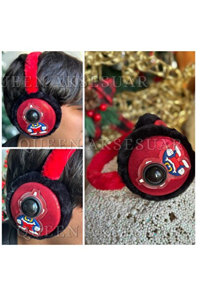 QUEEN AKSESUAR ışıklı Astronot figürlü peluş kulaklık çocuk yetişkin erkek ku...