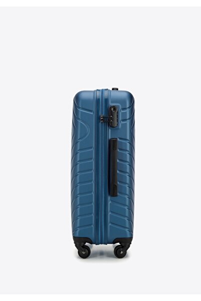 Wittchen Valiză medie bărbătească din ABS cu relief geometric, albastru închi...