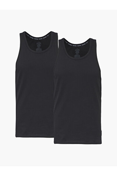 Calvin Klein Men Black Cotton Vest Pack of 2