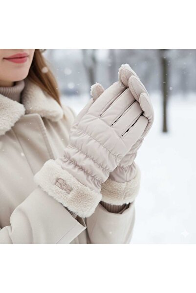 Aware Time Parachute Fabric Touchscreen Plush Inside Women Gloves