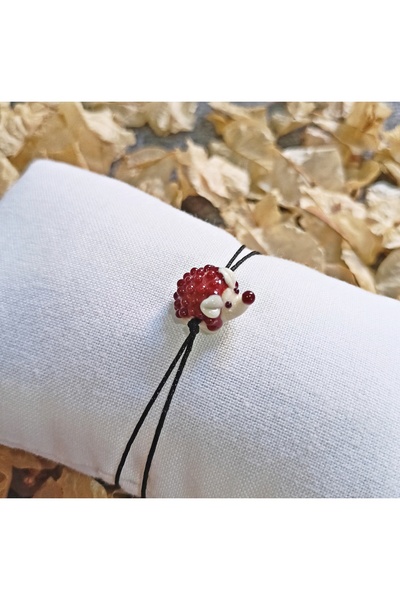 Tutti El Yapımı Kirpi Figürlü Cam Boncuk Bileklik – Nazardan Koruyan Enerji T...