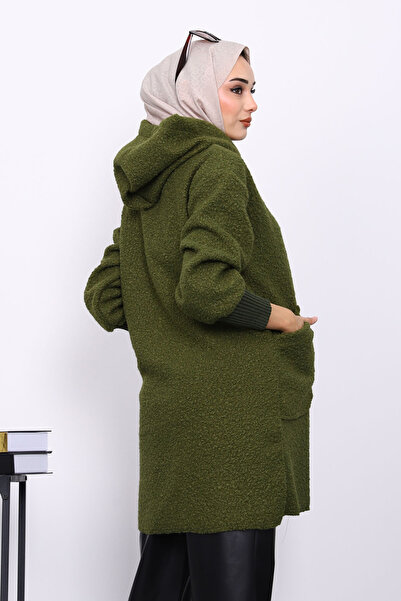 İmajButik Παλτό μπουκέτο με πράσινη τσέπη με φερμουάρ