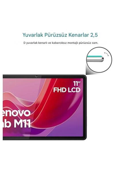 Kılıforyum واقي شاشة من الزجاج المقوى متوافق مع جهاز Lenovo Tab M11 / Tab K11 مقاس 11 بوصة