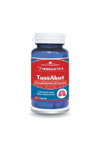 herbagetica TussAkut 30 capsule – tratament și protecție respiratorie