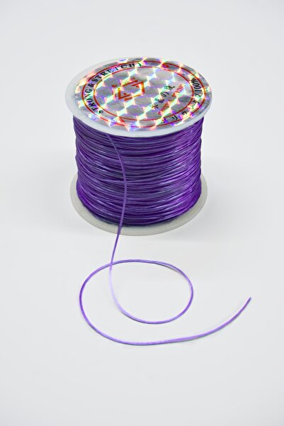 Dokumarkt 0.5mm Very Thin Soft Round Fiber Rubber String - Bracelet Beading Accessory Elastic - 50 Meters