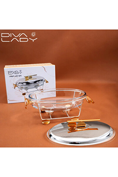 DIVA LADY ✨ Diva Lady Luxury Food Warmer with 4L Oval Pyrex Dish – A touch of luxury on your table 🍲💛