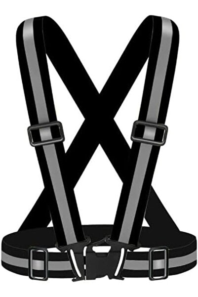 Beytor حزام سترة عاكسة للسلامة مع رؤية عالية مقاس واحد أسود