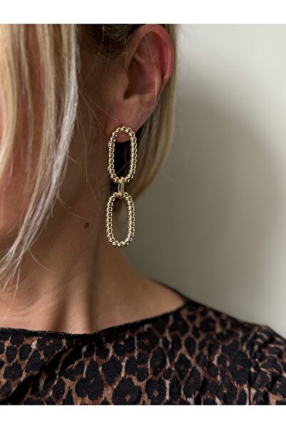 Rossetto Atelier Gold Serrated Geo Earrings