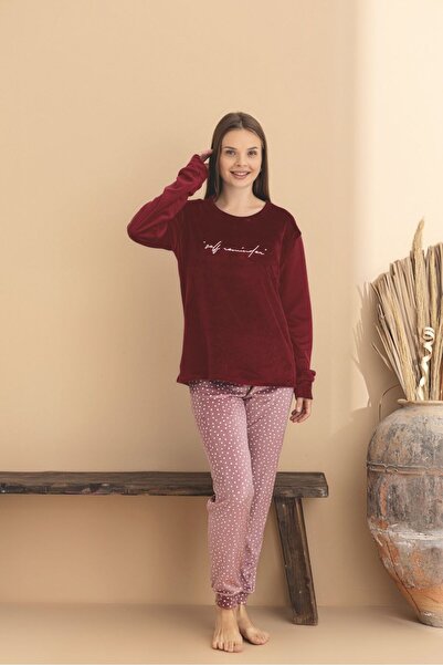 ELİTOL Velvet Self Reminder Women's Pajama Set