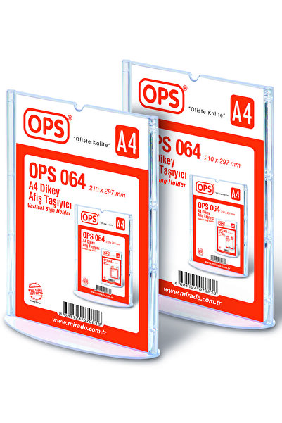 Ops Dp 064 A4 Vertical Banner Carrier t Type Display Product - 2 Pieces