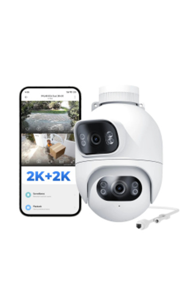 Imilab كاميرا خارجية ذكية مزدوجة 2K+2K مزودة بخاصية الواي فاي وسلكية مزودة بك...