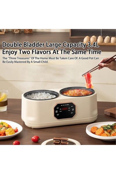 Generic 2 in 1 Double Cooking Pot