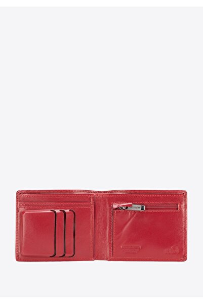 Wittchen Women's Leather Wallet with Metal Logo Small Red Leather