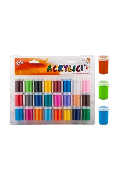 EBA Set pictura format din Panza Canvas 18×25 cm, Paleta si 12 pensule pictura, Acuarele acrilice, 24 b