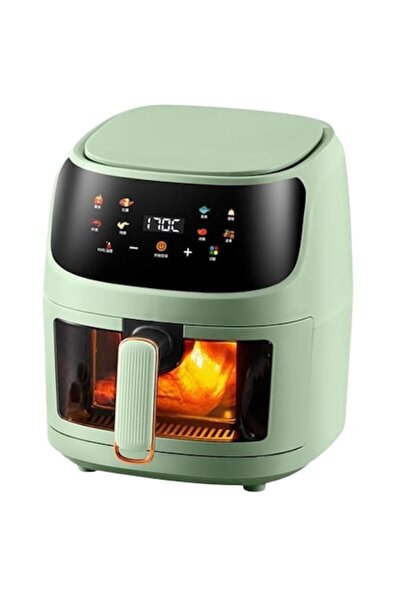 Full Abundance Air Fryer 2400W Julswayfarer — 8 Preset Programs, 360° Cooking, NTC Temp, Lime Green