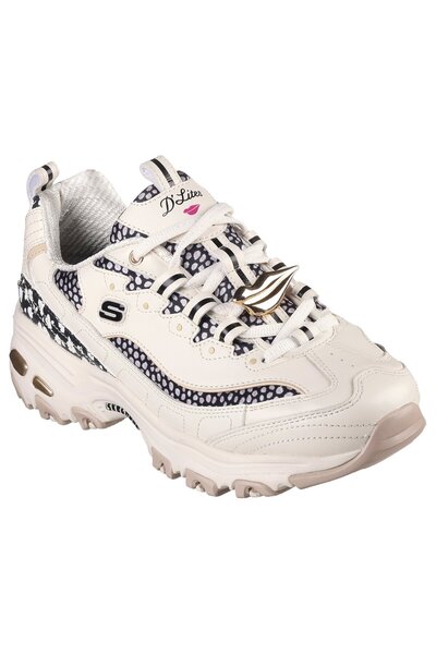 SKECHERS Women's D'Lites White Floral Sneakers - EU Size 41