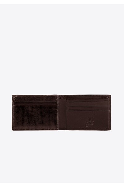 Wittchen Men's Leather Wallet, Minimalist Brown, Genuine Leather