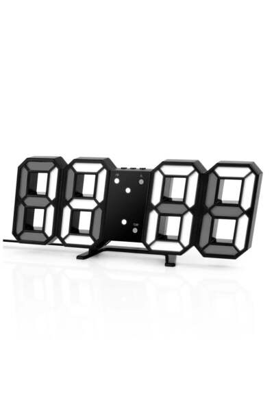 Generic ساعة منبه رقمية ثلاثية الأبعاد من VIUAUAX، ساعة حائط رقمية متعددة الوظائف مزودة بإضاءة LED لعرض الوقت 12 ساعة/24 ساعة مع خاصية Ala