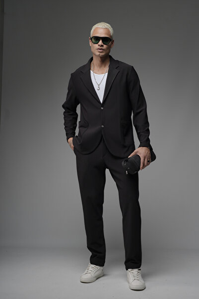 Butik Trend Biz Regular Cut Stretch Fabric Lower Upper Men's Blazer Suit