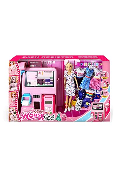 OCIE Set de joaca papusa cu haine de schimb si casa de marcat