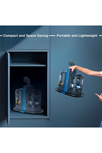 Green Lion Carpet Cleaner Pro – 600W, Dual Water Tank, 15kPa Suction, Long Reach - Blue