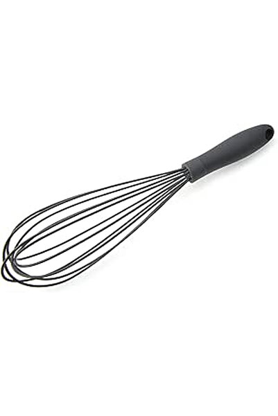 Orchid By Styli Silicone Whisk With Soft Handle Grey 12inches