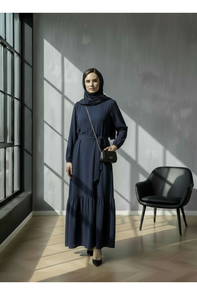 SARE ERKMEN Women's Hijab Dress Long - with Pockets