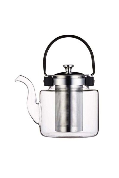 Premium إبريق شاي زجاجي مع مصفاة من الفولاذ المقاوم للصدأ - غلاية مقاومة للحر...