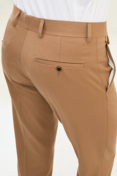 Mcr Düz Super Slim Fit Pocket Detailed Classic Men's Trousers Beige - 38340.25K