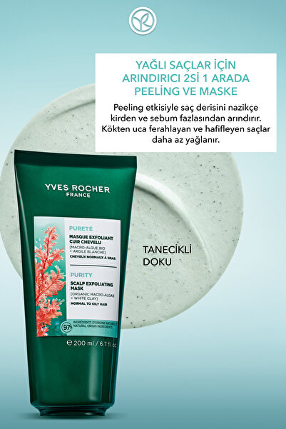 Yves Rocher Akışkan Krem ve Partiküllü Dokusu ile Saçları Arındıran Saç Peeli...