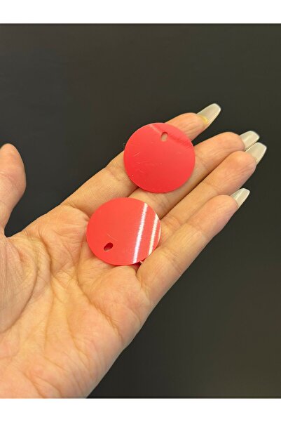 Gönülden Tasarım 50 bucăți de 3 cm, cu găuri, din plastic, roșu, pentru pungi