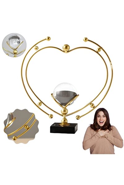 Full Abundance Glob de cristal decorativ metalic cu dragoste - Obiect decorativ antistres pentru casă sau birou