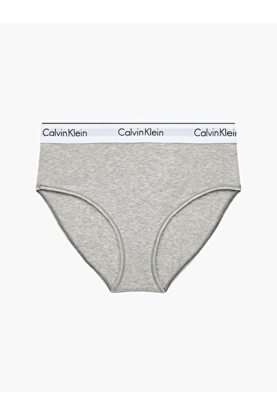 Calvin Klein Women Gray Cotton High Waist Bikini Brief