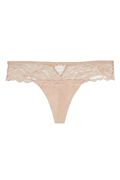 ESOTIQ Women's Thong Panties Briefs G-String with Embroidered Lace & Mesh Details | Nayu