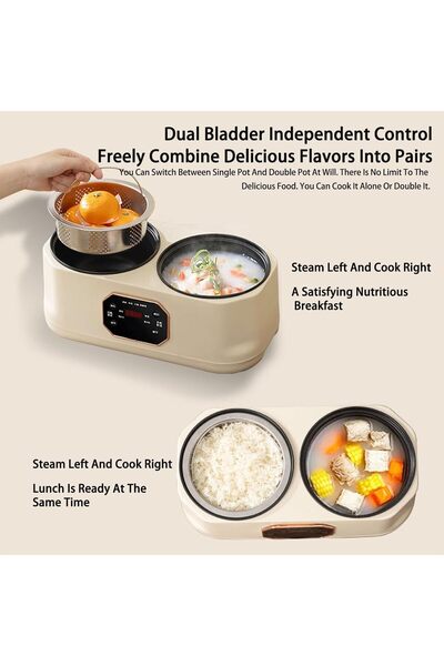 Generic 2 in 1 Double Cooking Pot