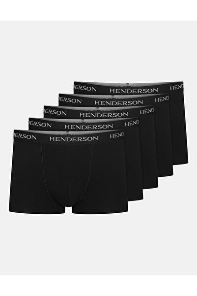 Henderson Men's Classic Boxer Shorts 5-Pack Set Briefs Underwear Cotton & Elastane Waistband Logo | Effort