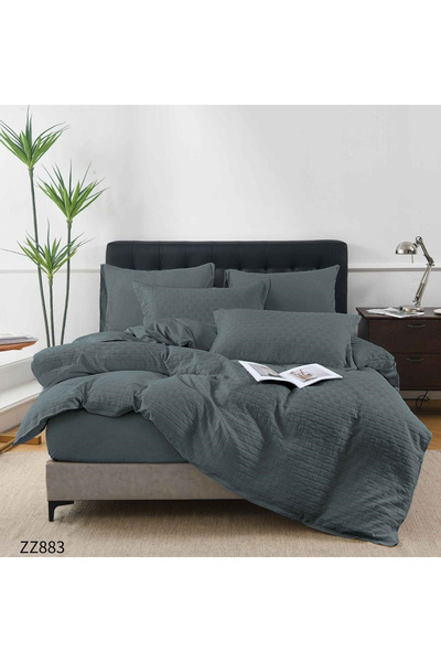 FIONNA.RO Fine Cotton Underwear With Elastic Crochet Pattern - Anthracite Grey