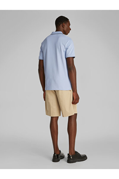 Calvin Klein Men Zen Blue Stretch Pique Tipping Polo T-Shirt