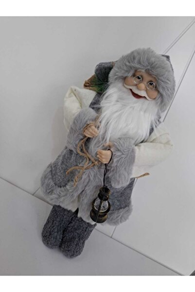 Astaş Christmas Santa Claus in White Grey Dress 45cm