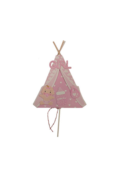 Mirific Party Decor de tort roz și alb pentru fetițe din cort