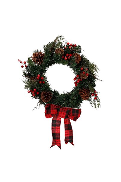 Sunman Ekose Fiyonklu Dekoratif Kapı Süsü 40 cm