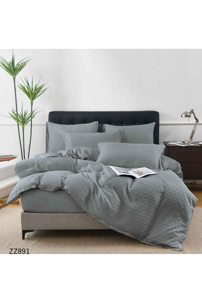 FIONNA.RO Fine Cotton Underwear With Elastic Crochet Pattern - Gray