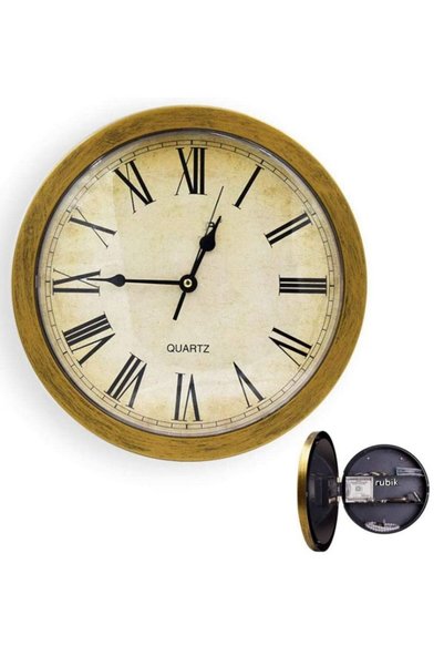 Generic Wall Clock Hidden Safe 10 Inch Round Quartz Clock, Retro/Vintage Quie...