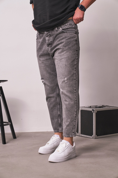 MADZEYMODA Чоловічі джинси-кльош з розрізами та деталями SD-273