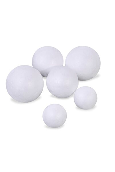 MYONNA IT & E- COMMERCE Set de bile din spumă, 6 piese, 2,5-4,5 cm, alb