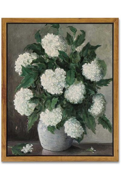 InSimSea لوحة قماشية عتيقة مؤطرة – طبيعة صامتة مع أزهار الكوبيا، 20×25 سم –