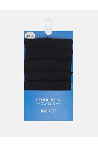 Henderson Men's Classic Boxer Shorts 5-Pack Set Briefs Underwear Cotton & Elastane Waistband Logo | Effort