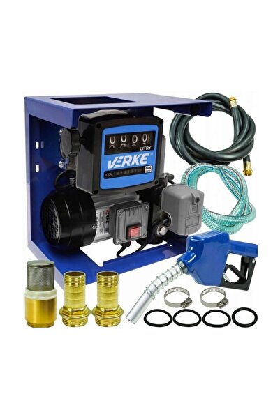 VERKE Pompa de transfer combustibil, motorina, autoamorsanta cu afisaj, 70l/m...